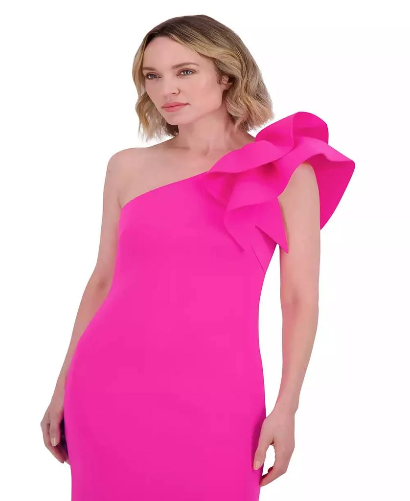 Women's Ruffled-Shoulder Cocktail Dress – On Sale Now with Up to