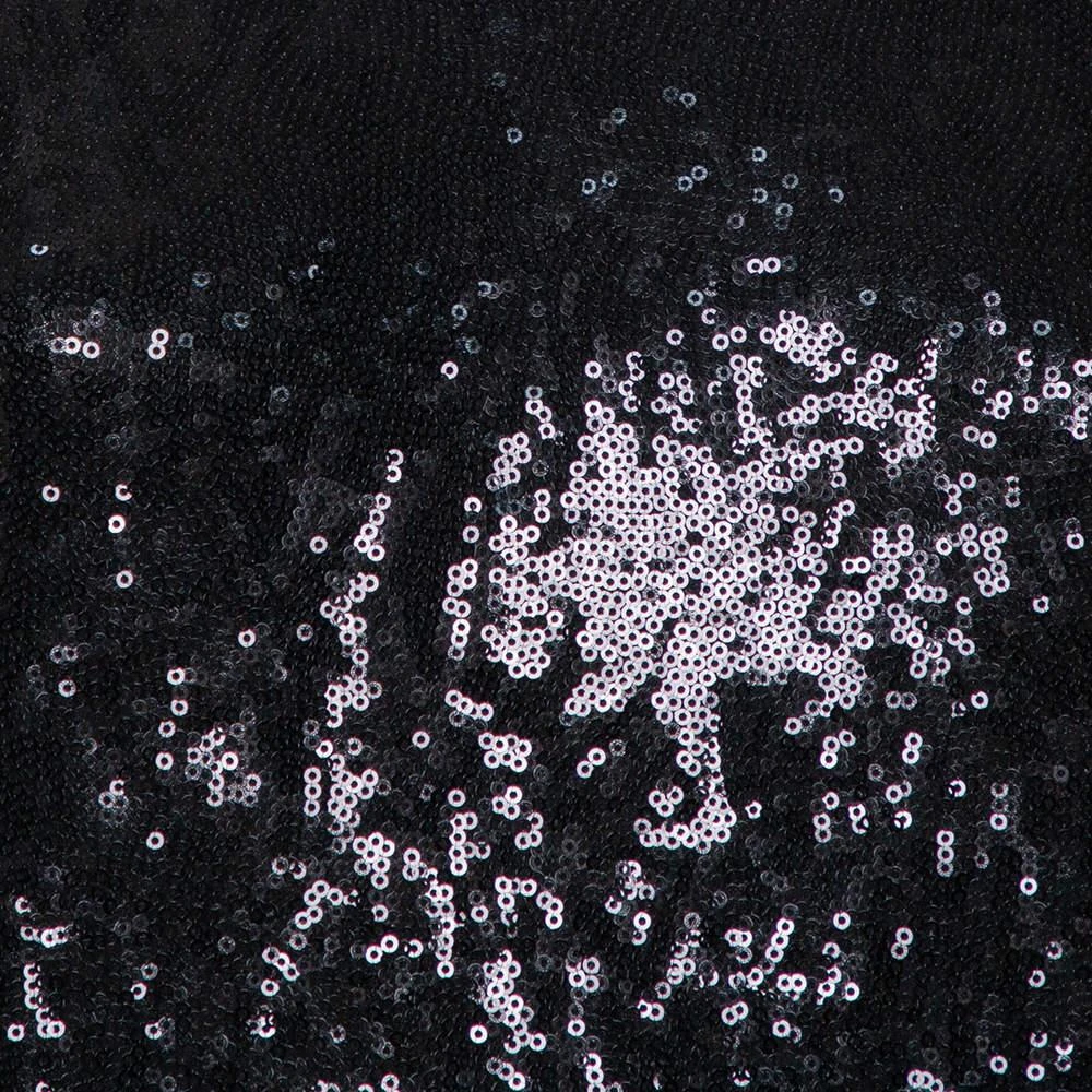 PIERRE BALMAIN Pierre Balmain Black Sequin Embellished Oversized Knit Top M 4