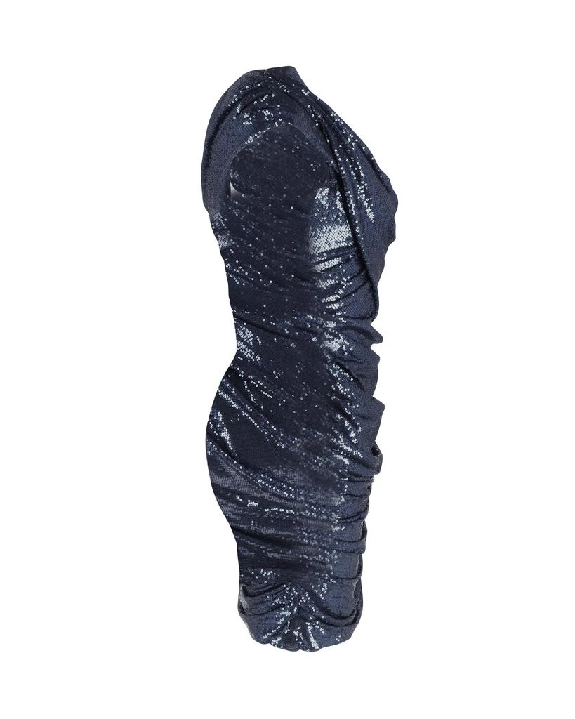 Alexander Wang Alexander Wang Draped Sequin Mini Cocktail Dress in Blue Nylon 3