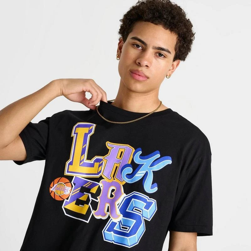 Mitchell & Ness Men's Mitchell & Ness Los Angeles Lakers NBA Hyper Type T-Shirt 5