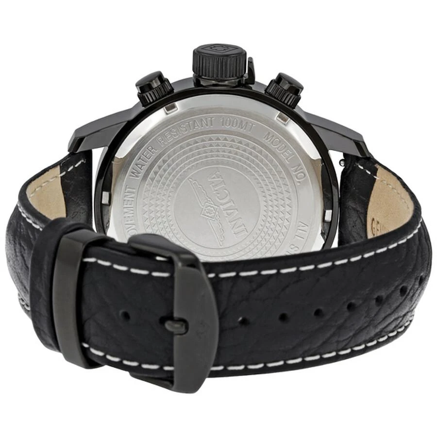 Invicta Lefty Chronograph Black Dial Black Leather Men
s Lefty Watch 3332 3