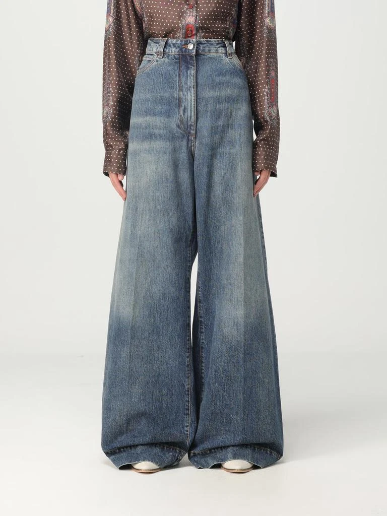 ETRO Etro jeans in denim with Pegasus embroidery 1