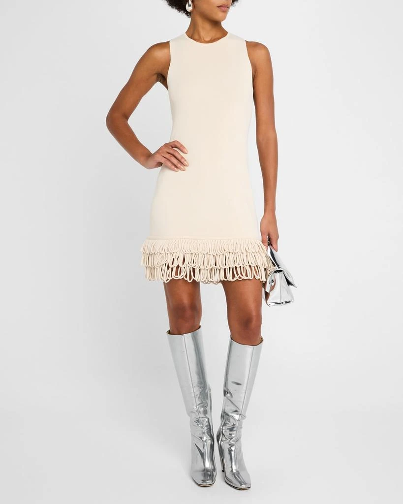 Simon Miller Albers Sleeveless Knit Looped-Fringe Mini Dress 4