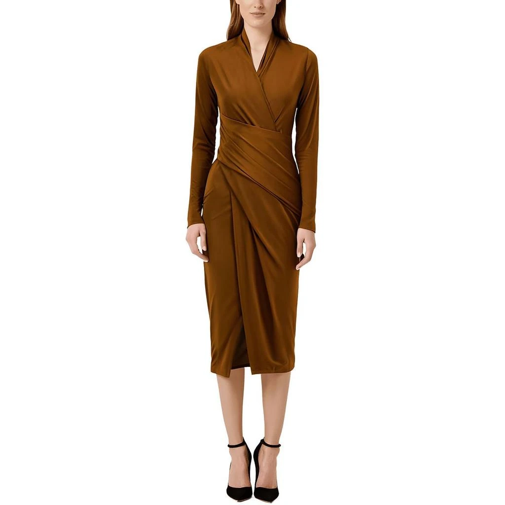RACHEL Rachel Roy Womens Faux Wrap Midi Wrap Dress 12
