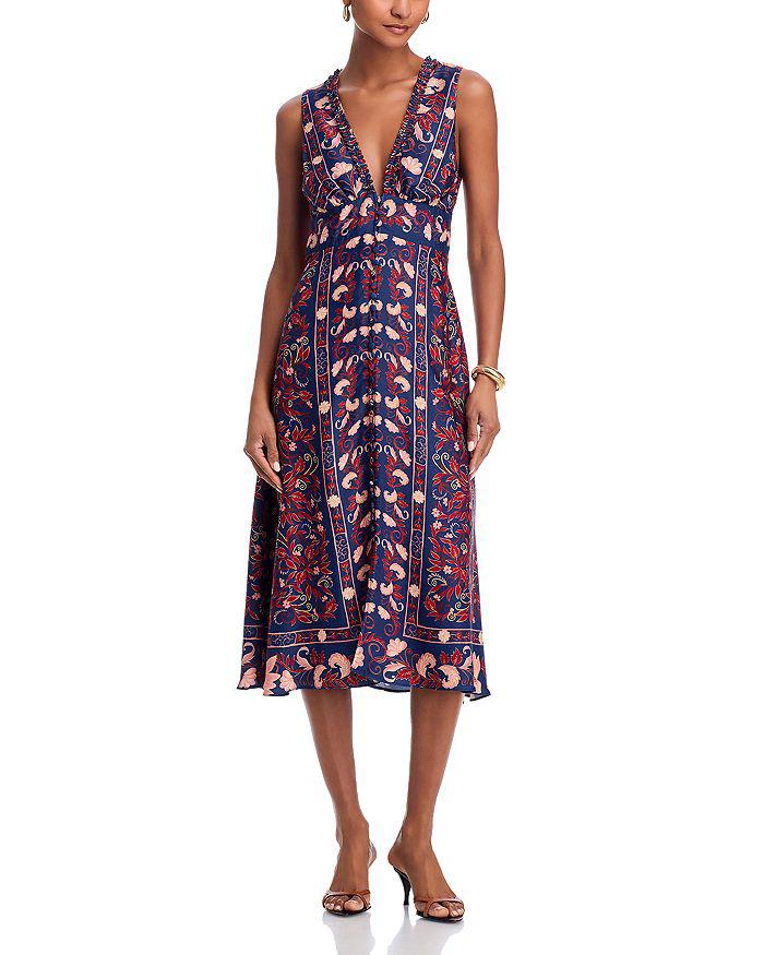 ワンピース FARM RIO Ornament Floral viscose midi dress Farm Rio Ornament Floral viscose midi dress - Dresses