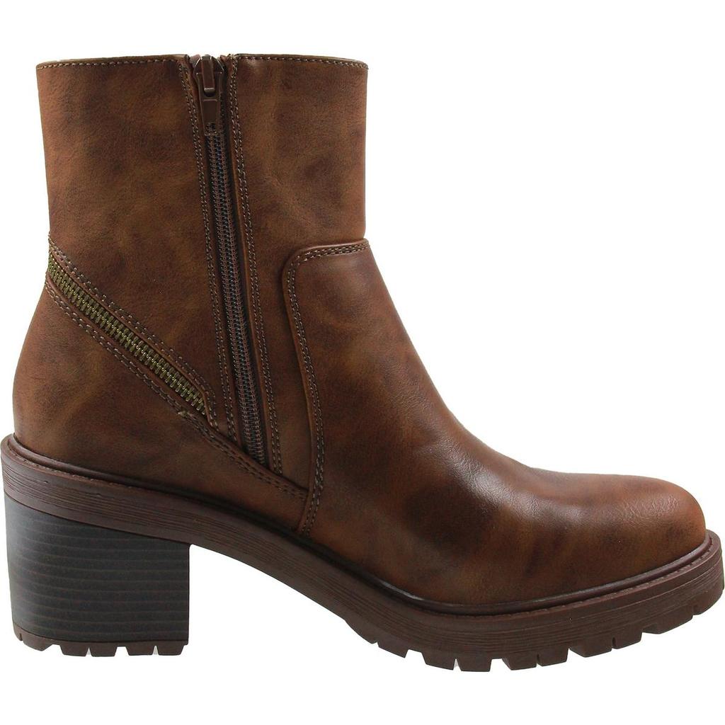 MUK LUKS Lucy Womens Zipper Faux Leather Booties