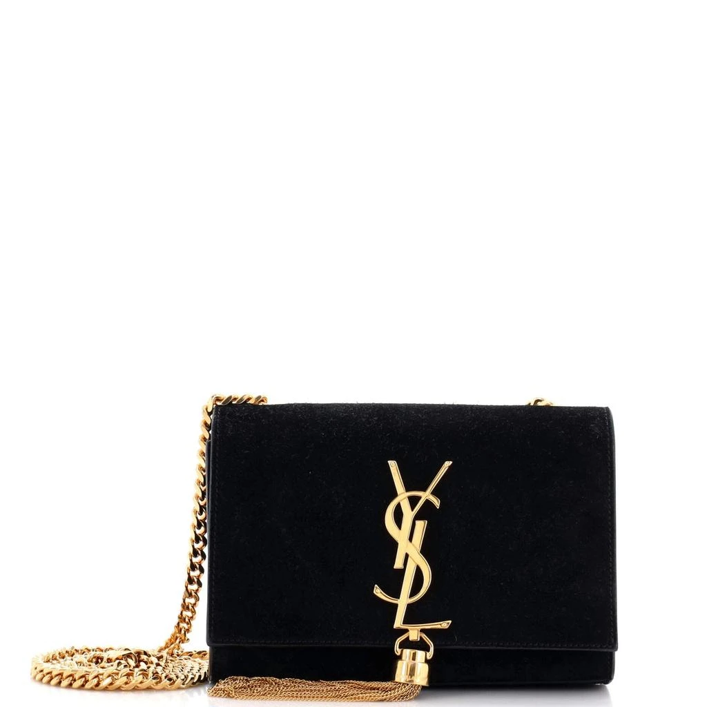 Yves Saint Laurent Classic Monogram Tassel Crossbody Bag Suede Small 1