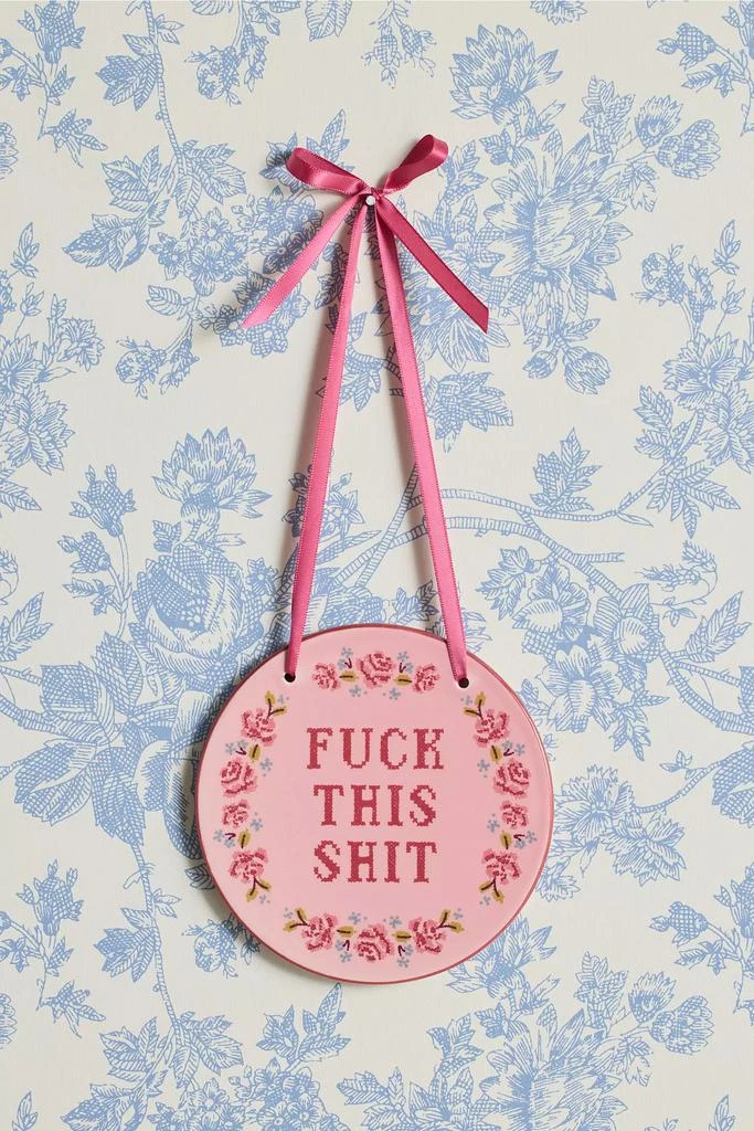 Urban Outfitters F Off Ceramic Hanging Wall Tile