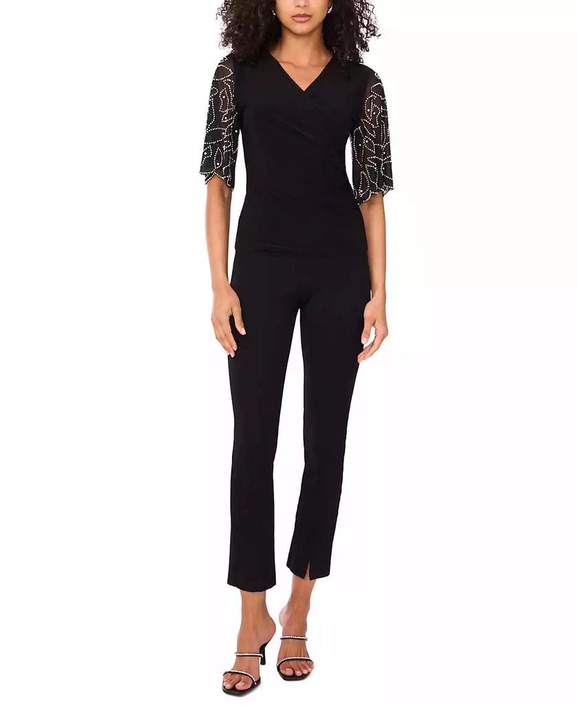 MSK Women's V-Neck Short-Sleeve Top 3