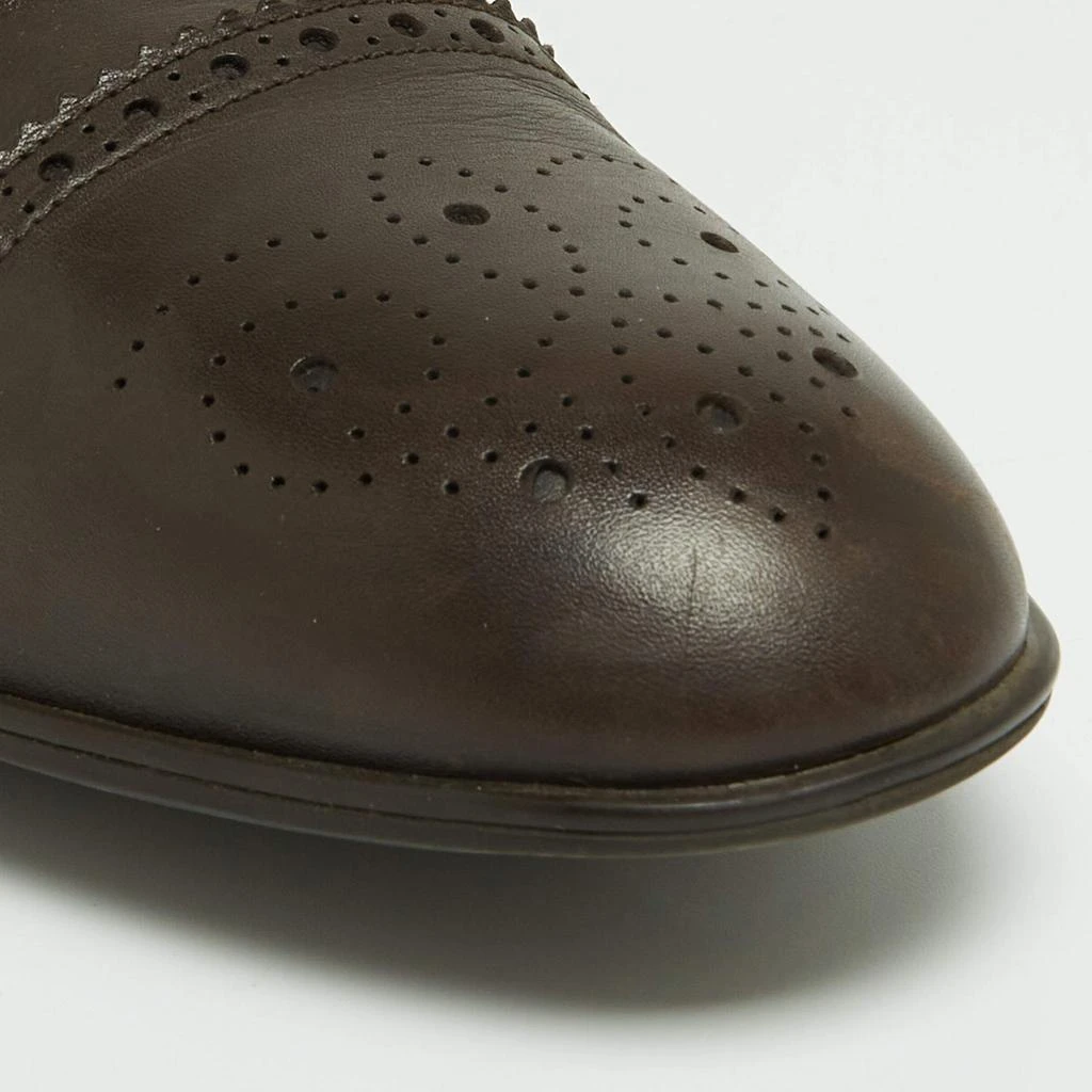 Gucci Gucci Brown Leather Brogue Oxfords Size 45.5 8