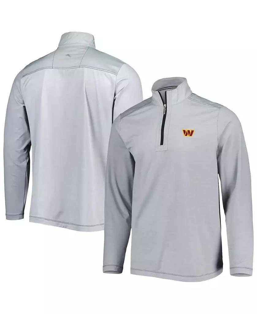 Tommy Bahama Men's Gray Seattle Seahawks On Deck Island Zone Half-Zip Jacket 1