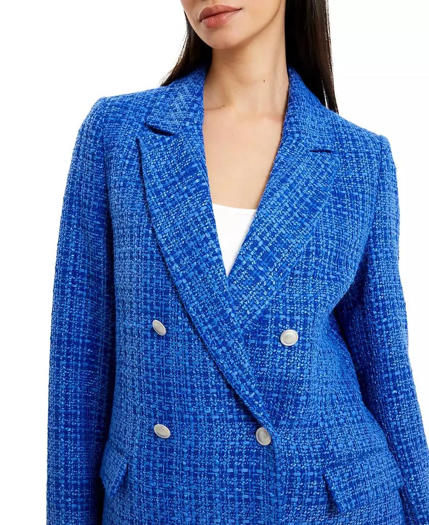 French Connection Women's Azzura Long-Sleeve Tweed Double-Breasted Blazer 3