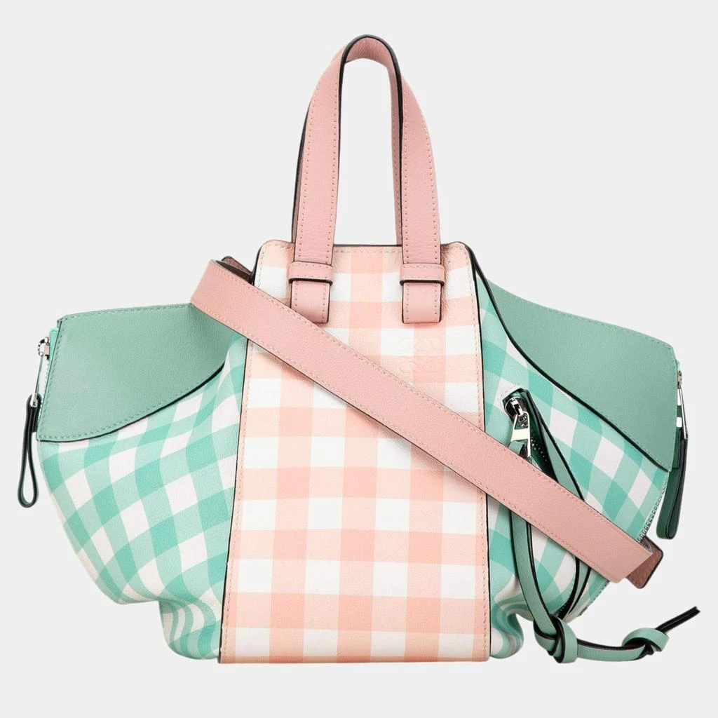 Loewe Loewe Multicolor Leather Small Hammock Gingham Bag 1