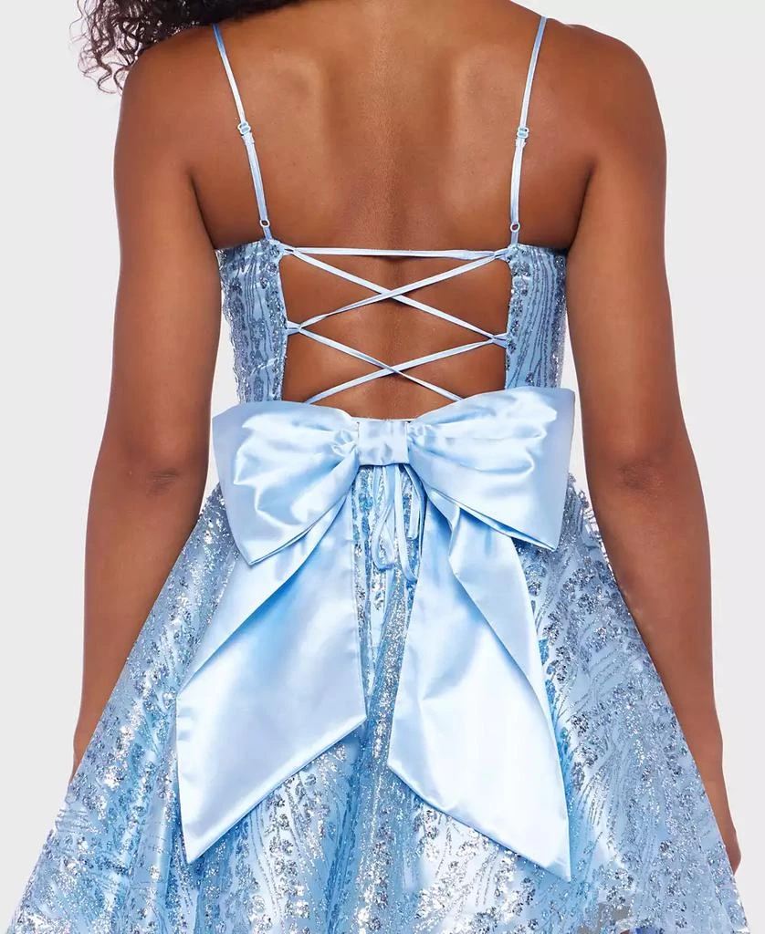 Alex & Sophia Juniors' Glitter Fit & Flare Dress 4