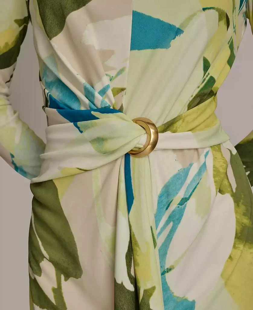 Donna Karan Women's Printed Draped-Sash Dress 5