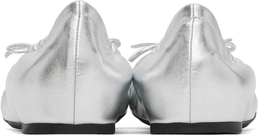 Valentino Silver VLogo Signature Ballerina Flats 2