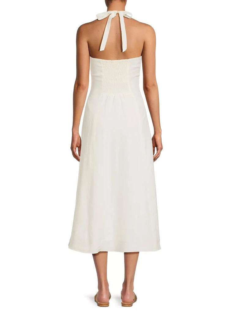 Faithfull the Brand Marie Linen Halterneck Midi-Dress 5