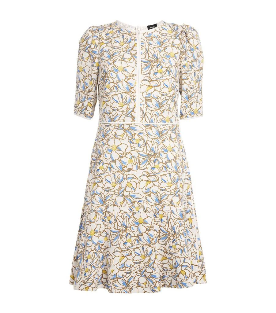 ME+EM Floral Jacquard Fit-And-Flare Dress 1