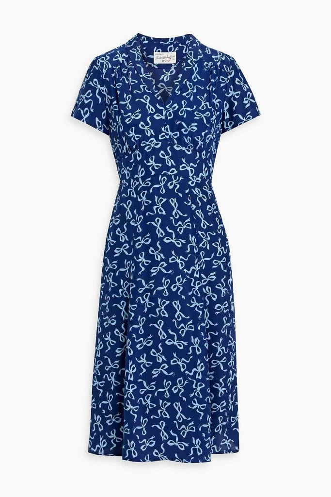HVN Morgan printed silk dress 1