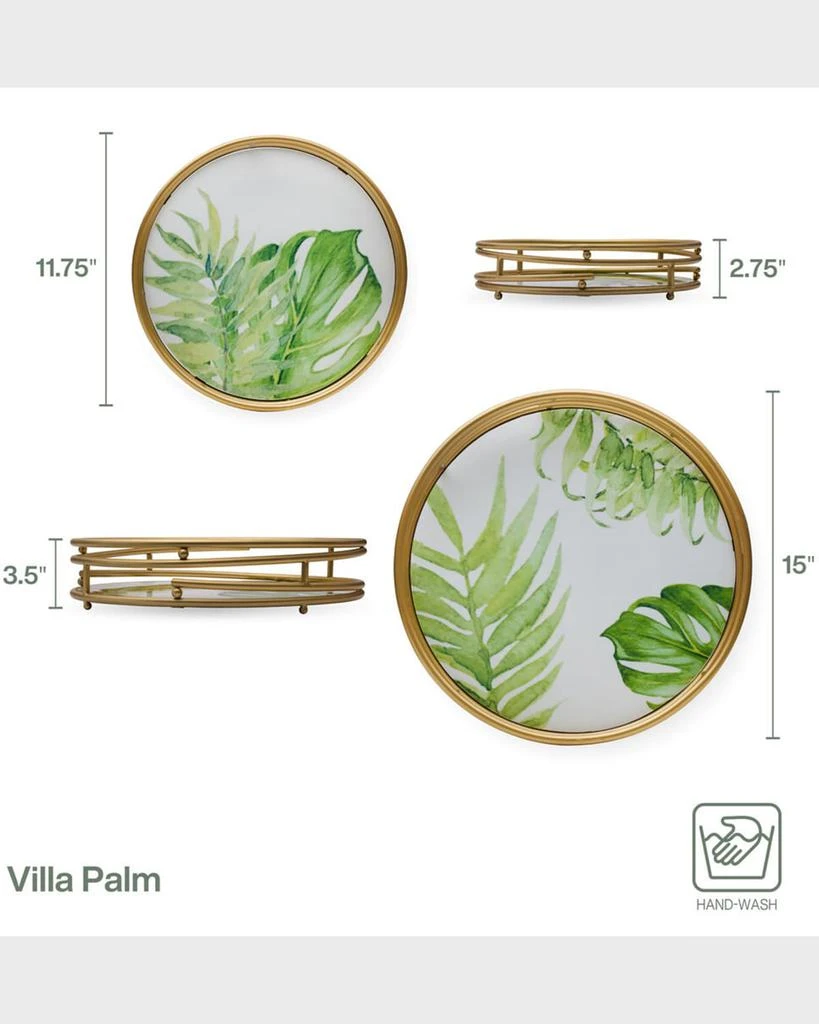 Fitz & Floyd Nested Palm Trays, Set of 2 5