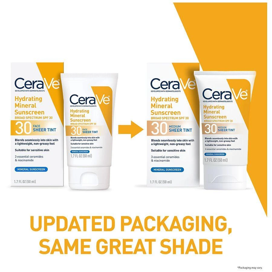 CeraVe Hydrating Mineral Sunscreen SPF 30 for Face with Sheer Tint 3