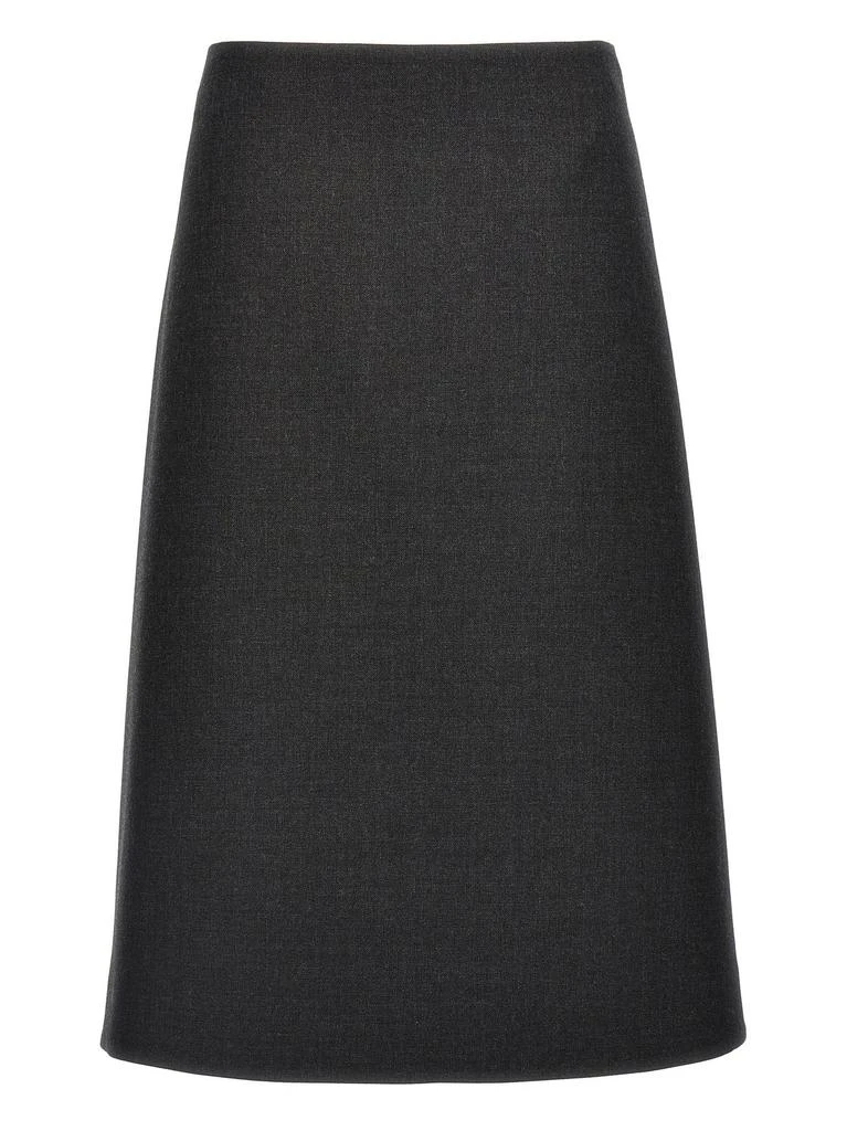 Jil Sander Jil Sander High-Waisted Zipped Midi Skirt from Cettire