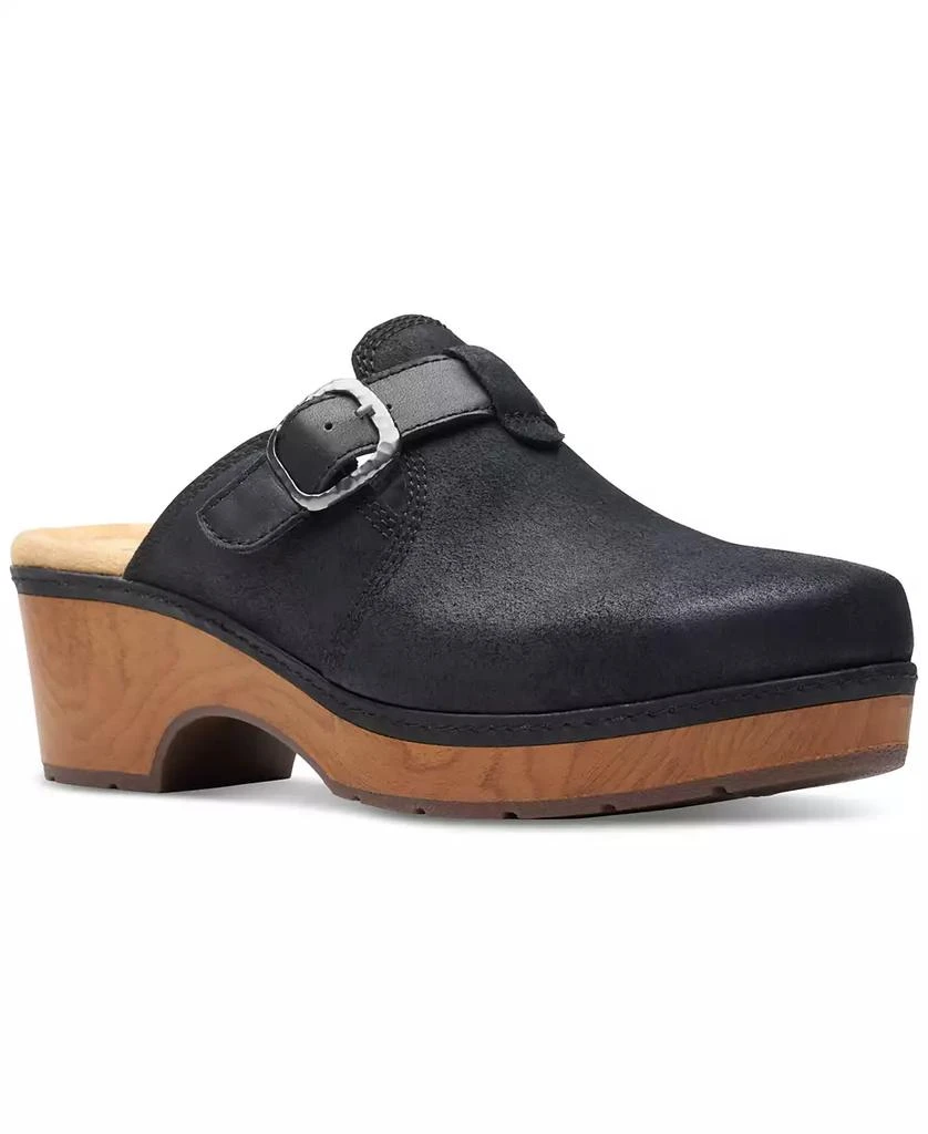 Clarks Women's Paizlee Nora Slip-On Buckled Platform Clogs 1