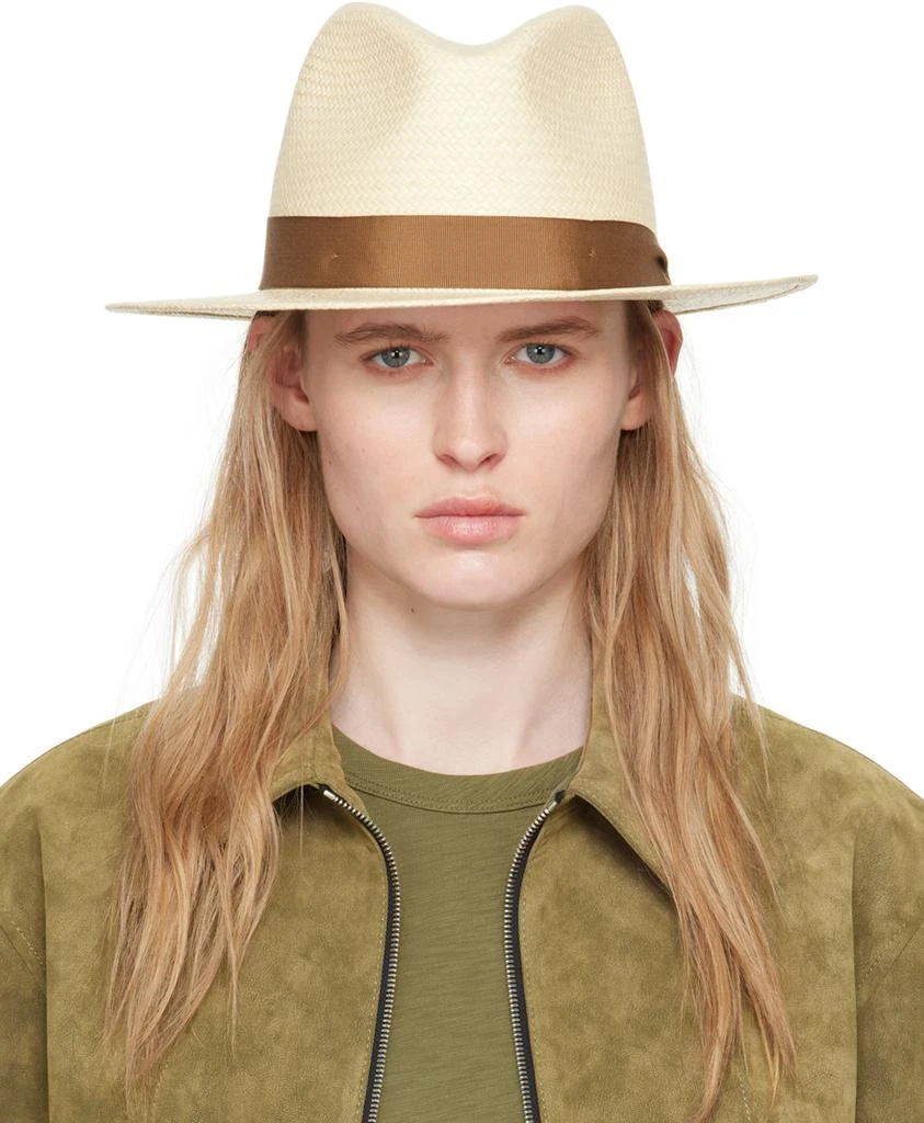 Rag & Bone Beige Straw Panama Hat 1