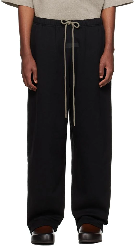 Essentials Black Drawstring Lounge Pants 1