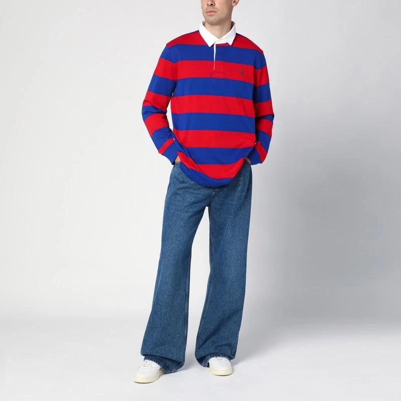 Ralph Lauren Red/blue striped long-sleeved polo shirt 2