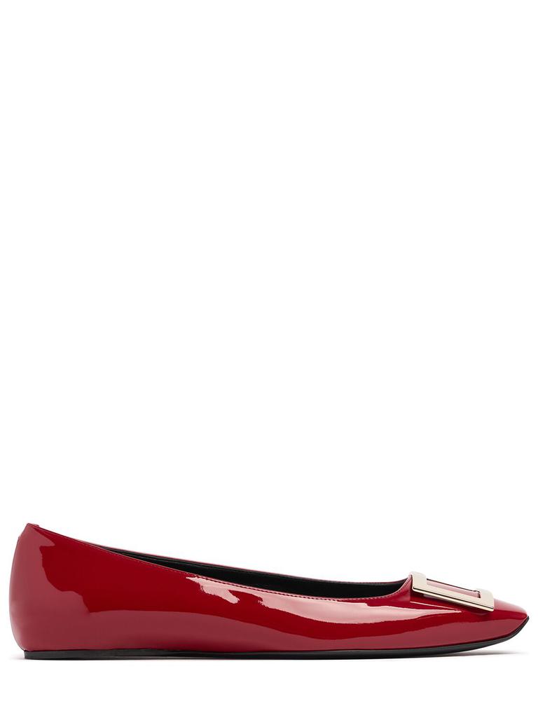 ROGER VIVIER 10mm Trompette Patent Leather Flats