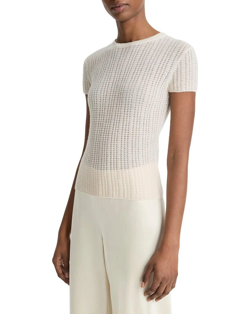 Vince Cashmere & Silk-Blend Waffle Knit Crew