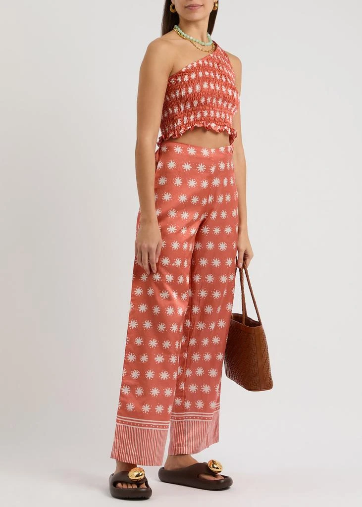 Cloe Cassandro Coco printed satin trousers 4