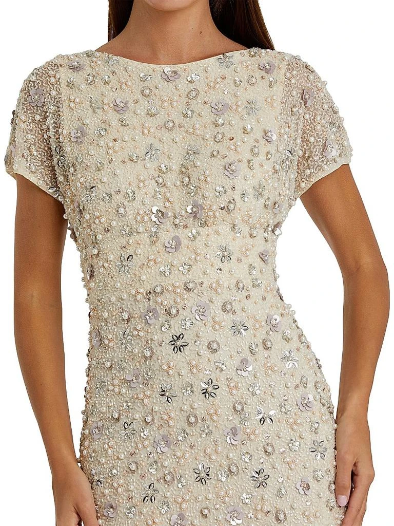Mac Duggal Evening Floral Embellished Mesh Fitted Blouson Gown - Dresses &  Skirts - Free Shipping - BeyondStyle