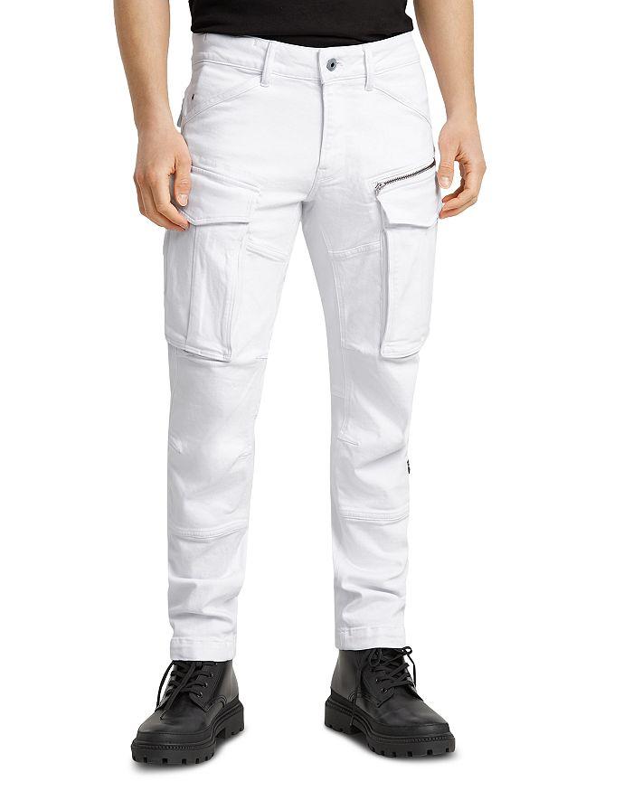 G-STAR RAW Rovic Zip 3D Regular Tapered Fit Cargo Jeans in White