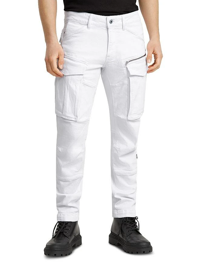 G-STAR RAW Rovic Zip 3D Regular Tapered Fit Cargo Jeans in White 1