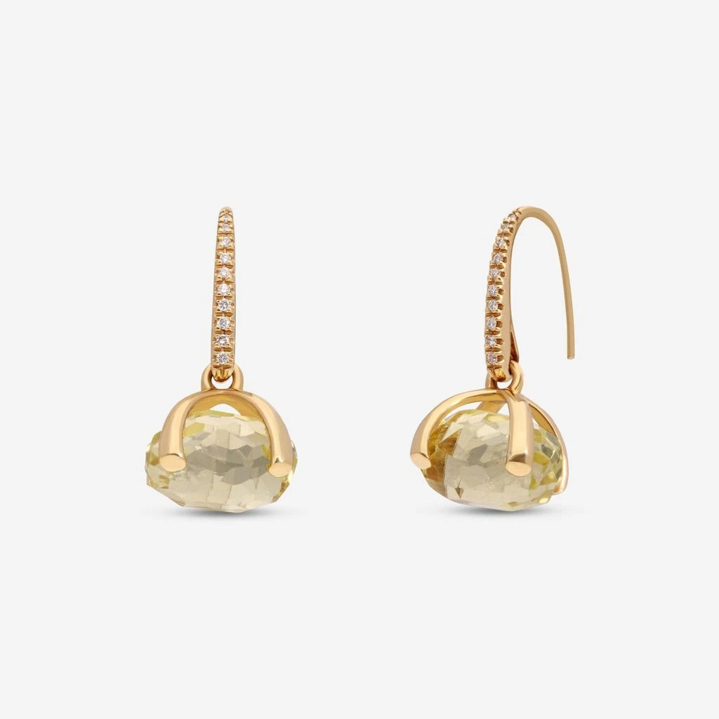 Nanis Nanis Bon-Bon 18K Yellow Gold Diamond
Green Citrine Huggie Earrings OS1-474