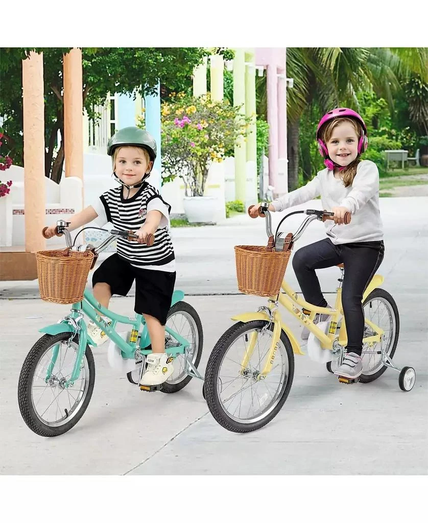 HONGGE 18 Inch Kids Bike Adjustable Bicycle with Reflectors and Bell for Children 4-8 Years Old-18 inches 8