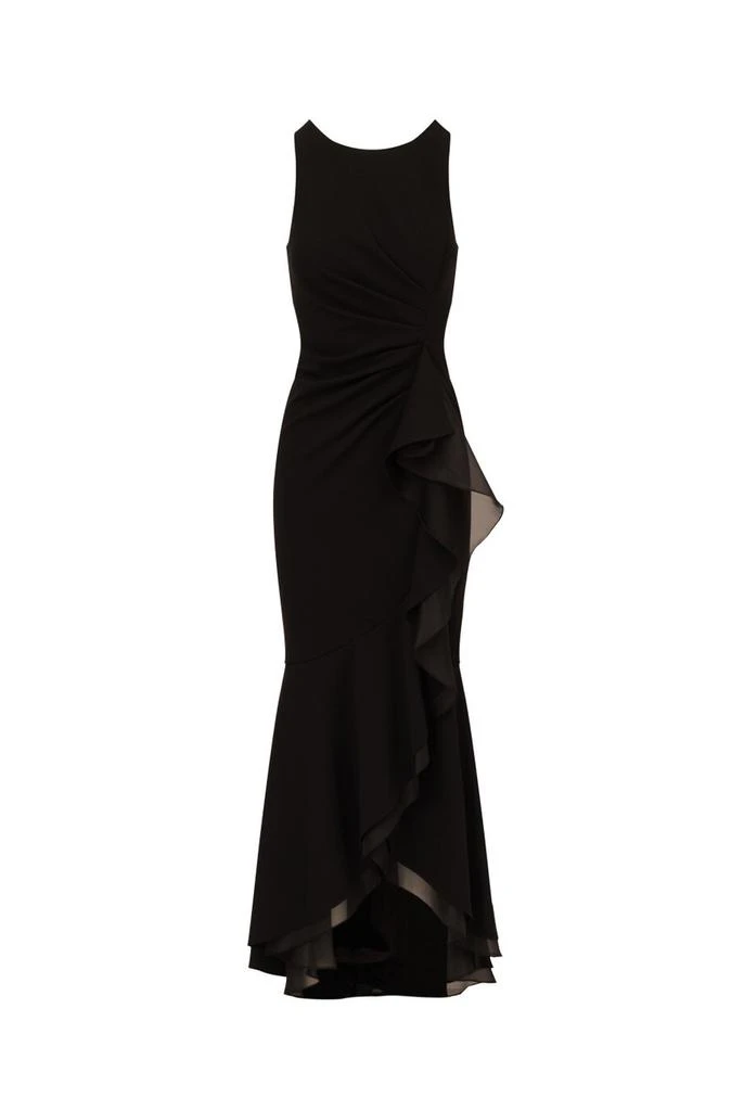 Adrianna Papell Ruffle crepe halter gown - Dresses & Skirts - BeyondStyle
