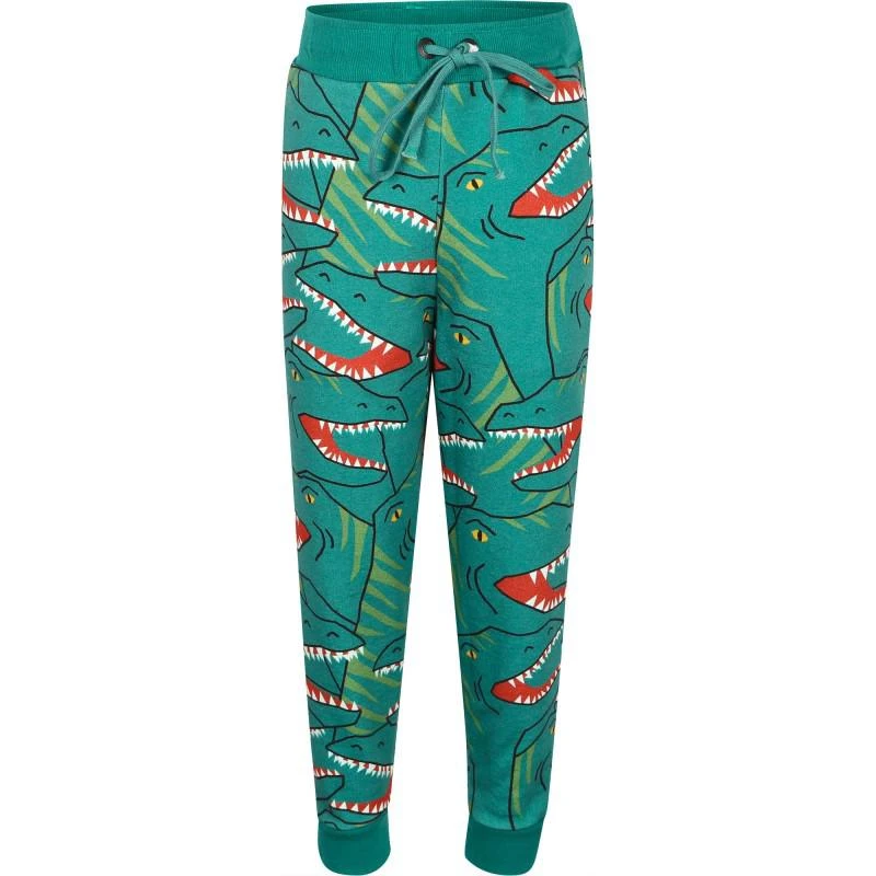 Fábula Dino heads aop sweatpants in green 1