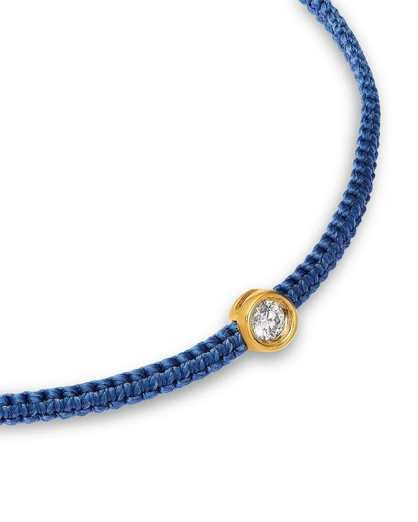 Moon 
Meadow 14K Yellow Gold Hilo Lab Grown Diamond Blue String Slider Bracelet 3