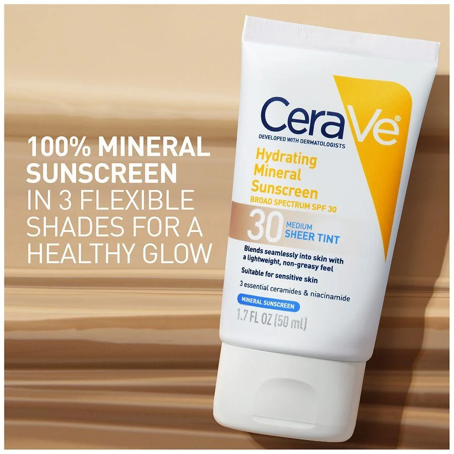 CeraVe Hydrating Mineral Sunscreen SPF 30 for Face with Sheer Tint 2