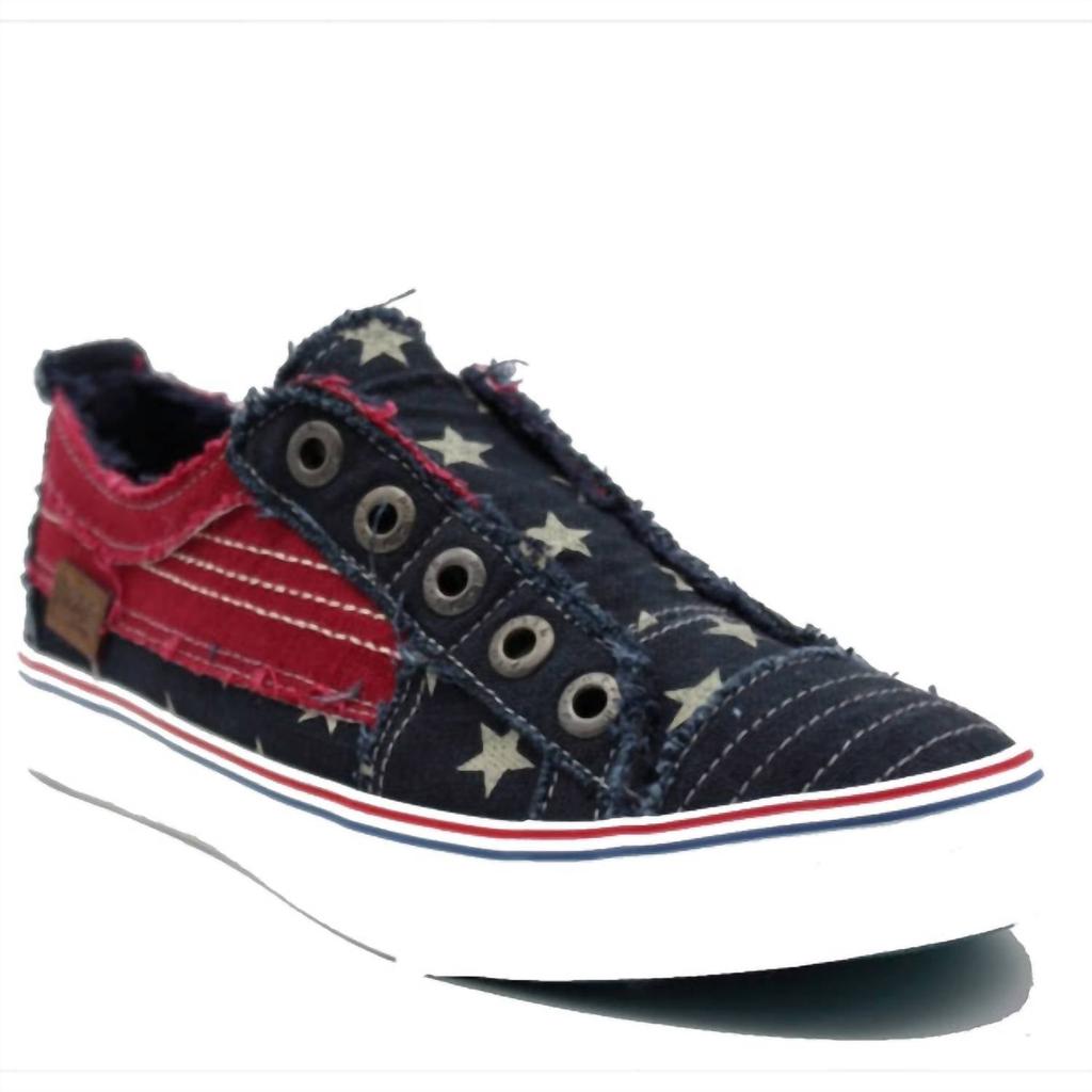 Blowfish Women's Play Sneakers In Navy/red