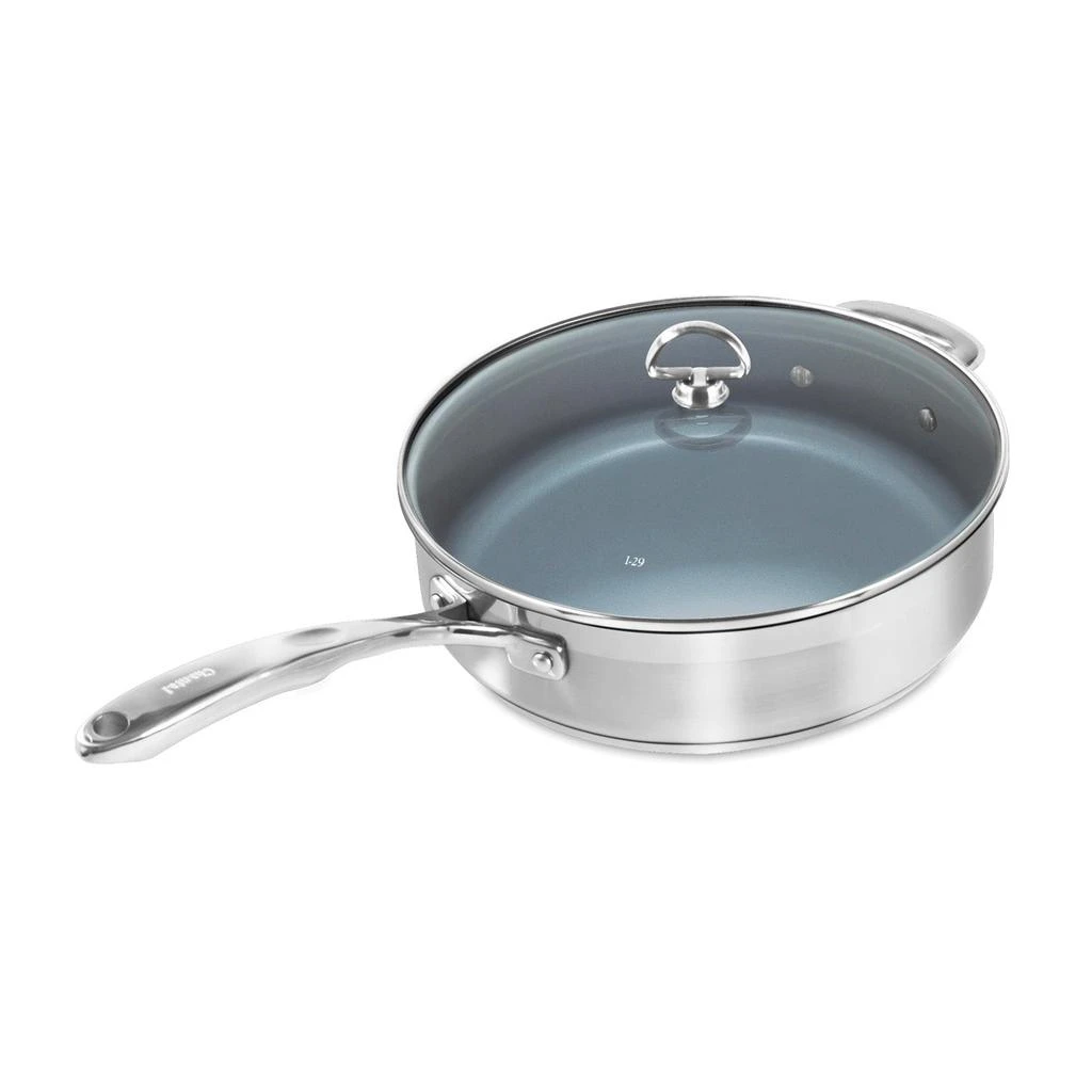 Chantal Induction 21 Saute Pan w/ Ceramic Coating & Glass Lid, 5 Quart 1