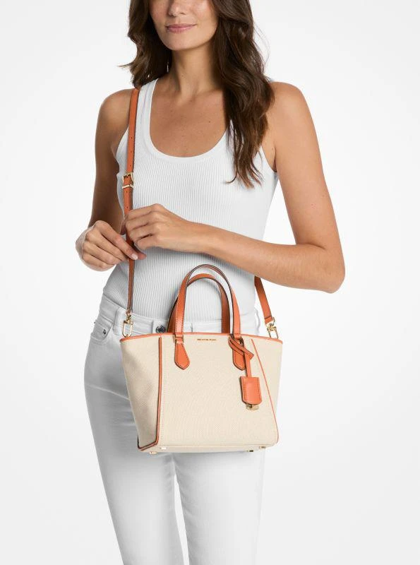 Michael Kors Taryn Small Canvas Convertible Crossbody Bag 4