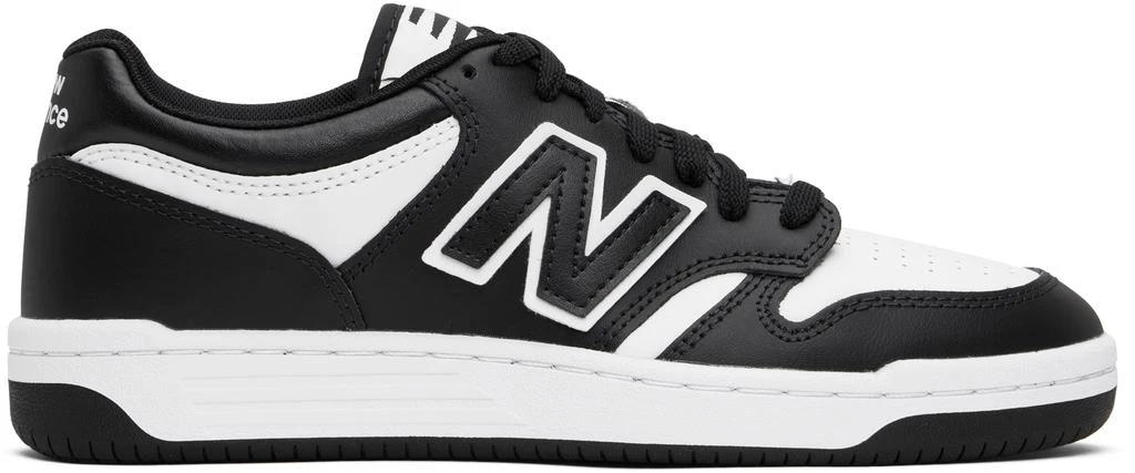 New Balance Black & White 480 Sneakers 1