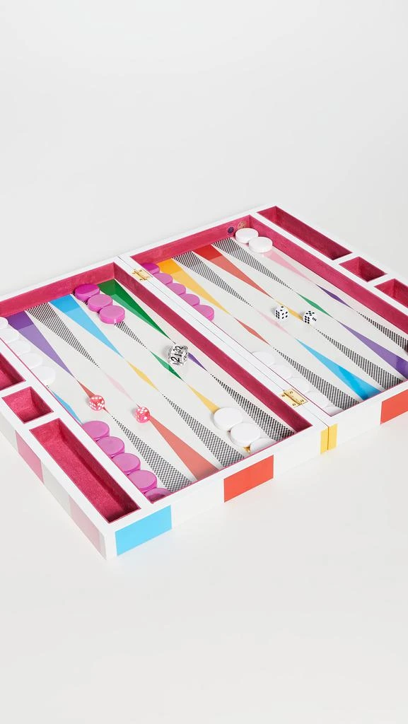 Jonathan Adler Rainbow Checkerboard Backgammon Set 3