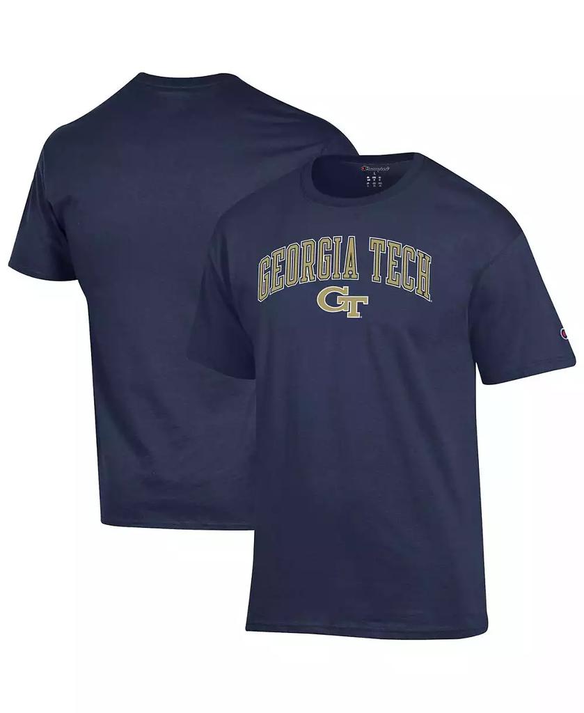 CHAMPION Men's Navy Georgia Tech Yellow Jackets Arch Over Logo T-Shirt