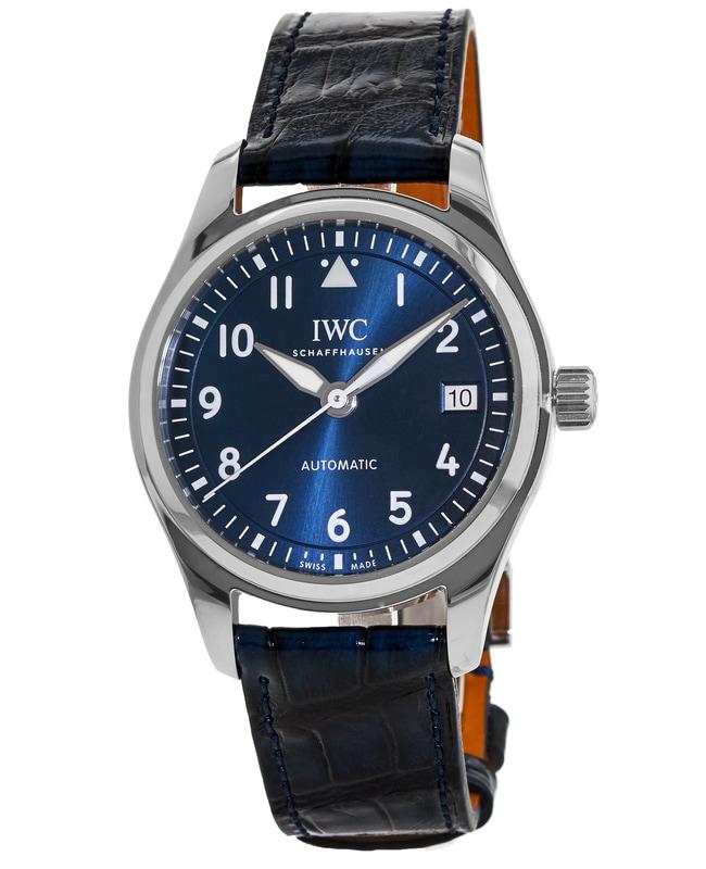 IWC Schaffhausen IWC Pilot's Automatic Blue Dial Leather Strap Unisex Watch IW324008