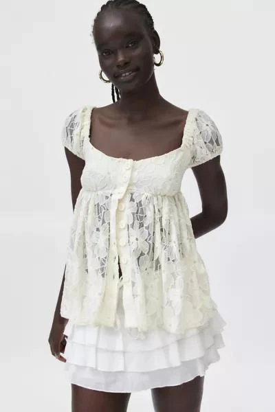 Kimchi Blue Kimchi Blue Loren Lace Babydoll Top 1